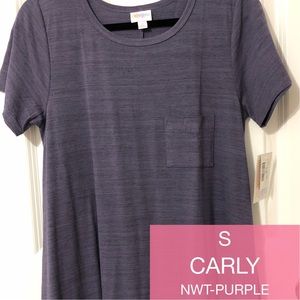 Purple Micro-Striped Carly Dress